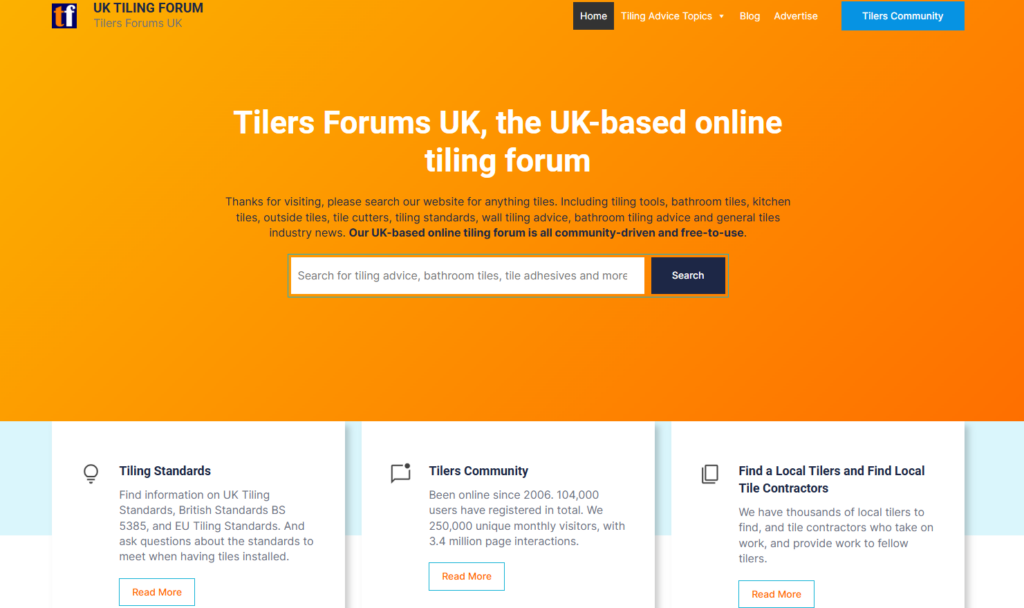 Updated TilersForums.co.uk